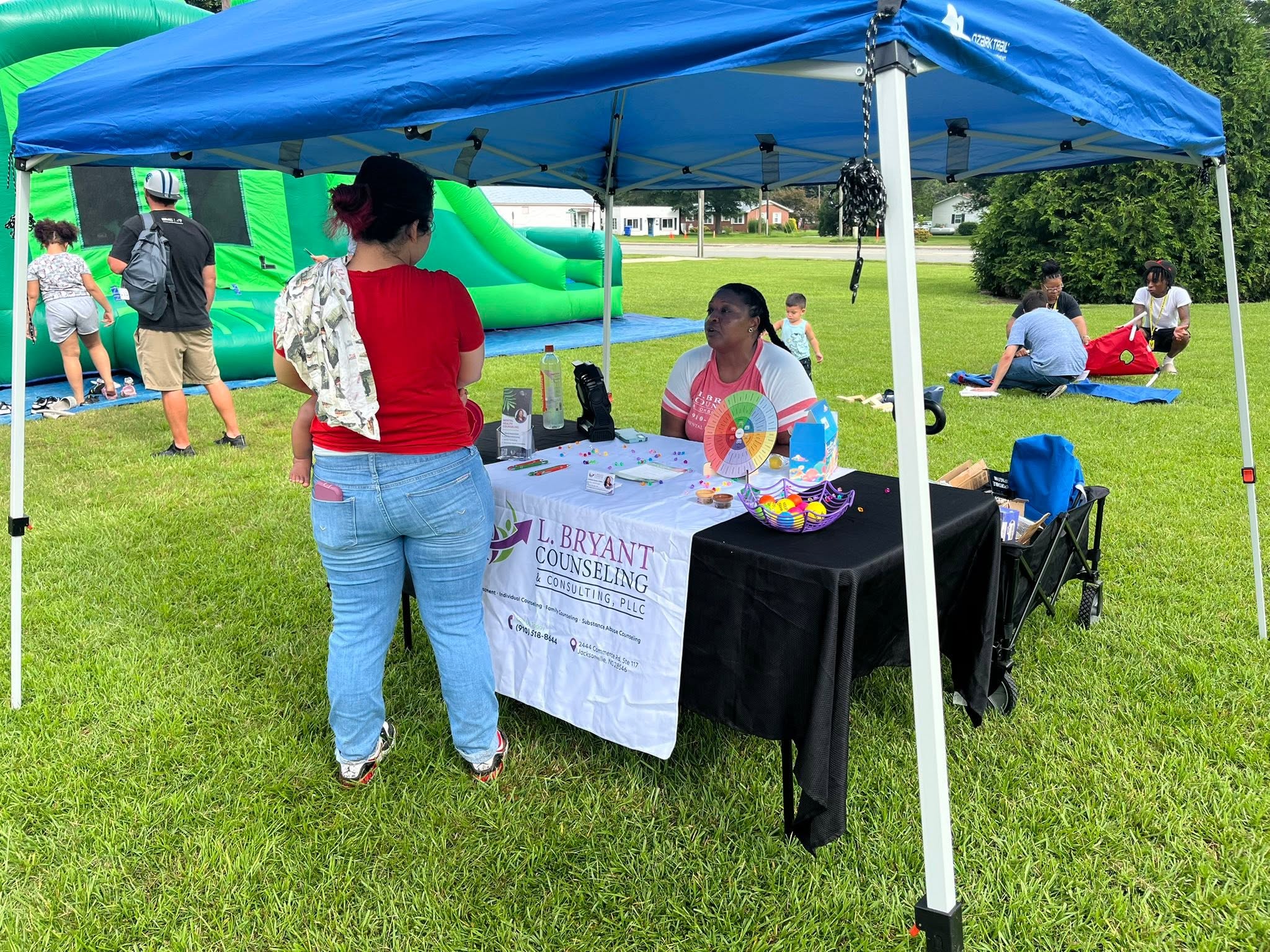 L. Bryant Counseling and Consulting providing mental health outreach at a Kingdom Partnership Christian Center community event